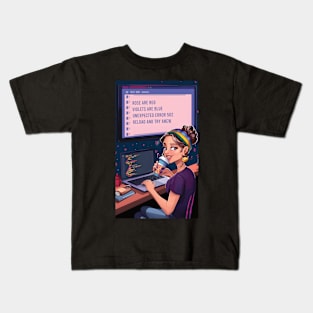 Roses are red... (funny poem for programmers) Kids T-Shirt